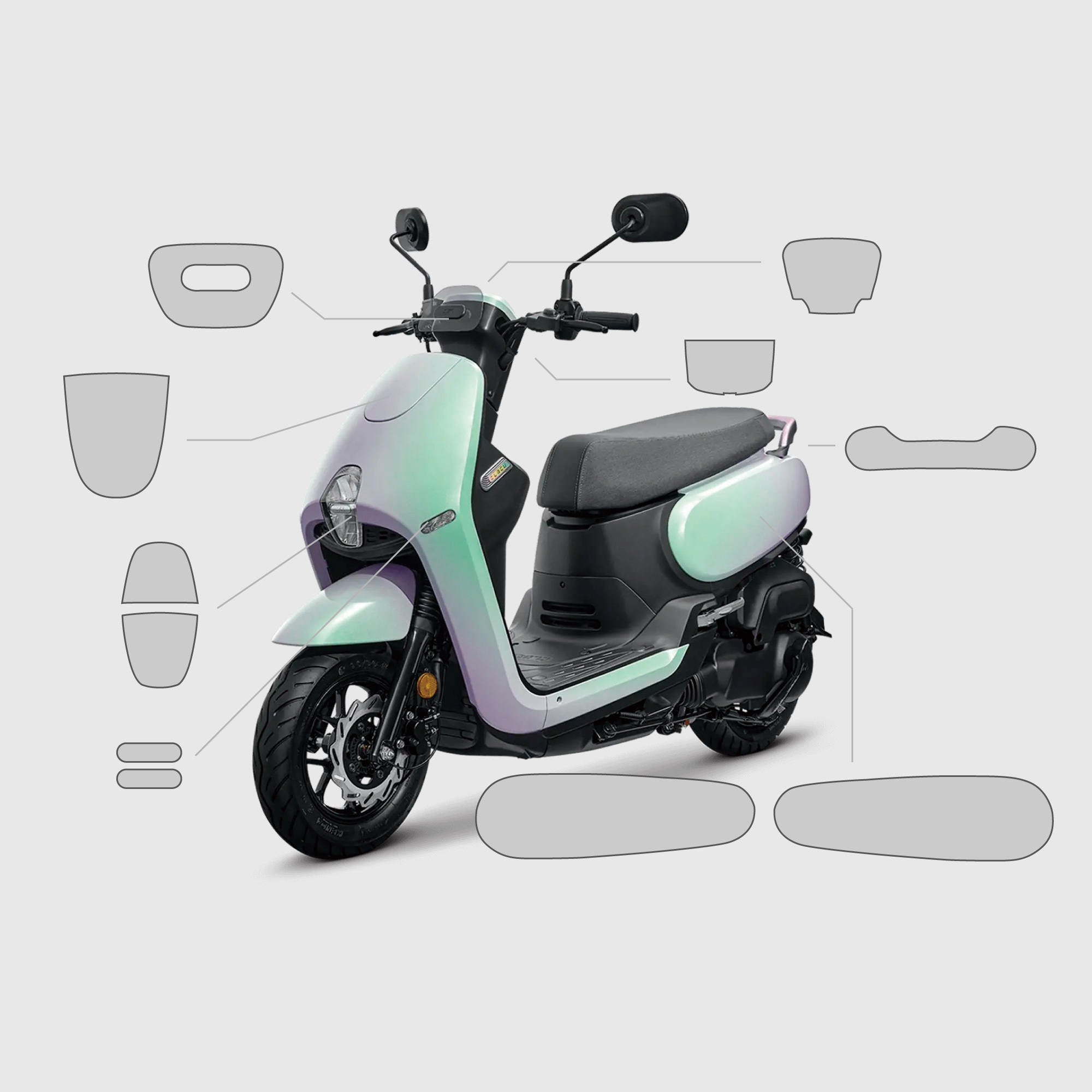 SYM CLBCU 125｜3M頂級犀牛皮保護膜