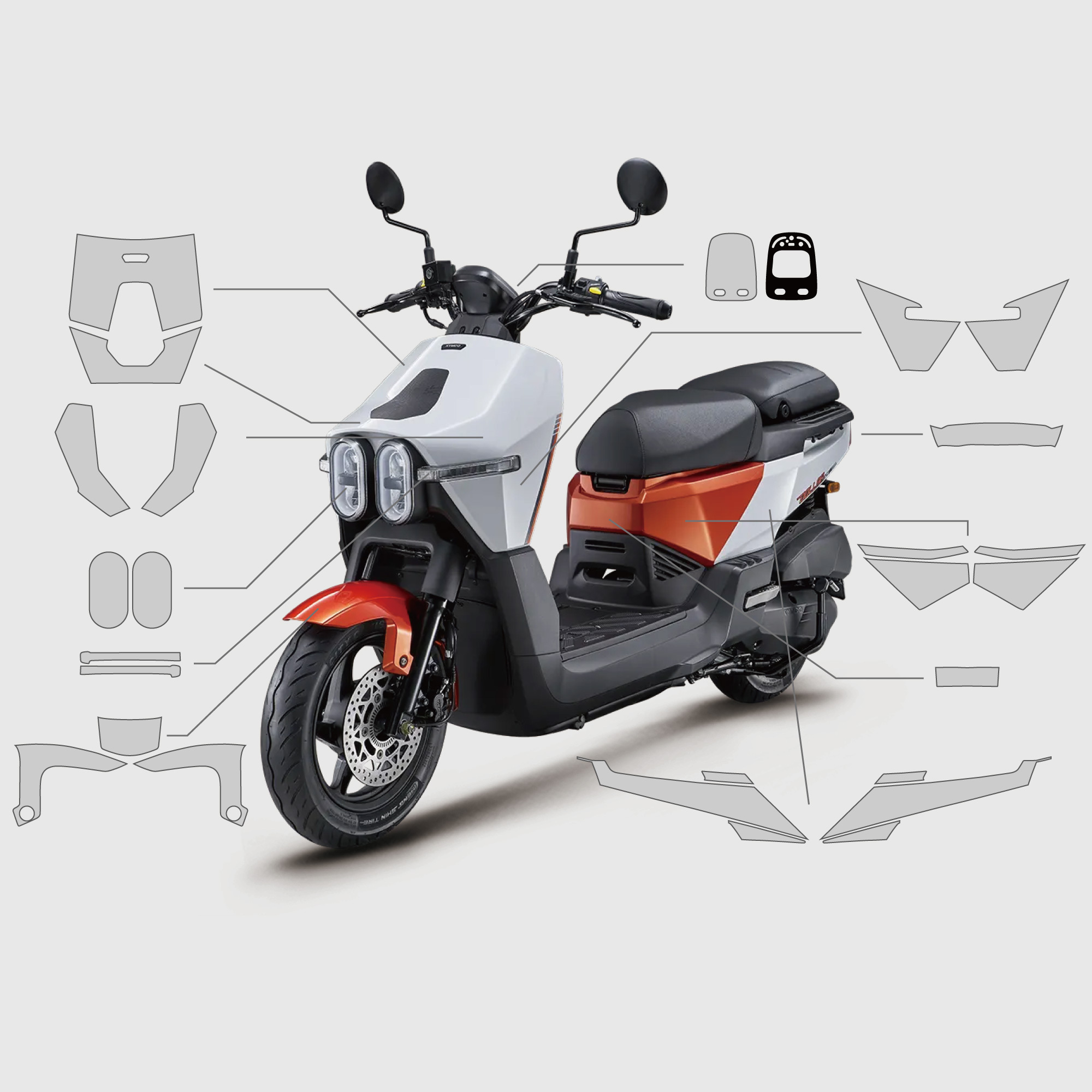KYMCO DOLLAR 大樂 125/150｜3M頂級犀牛皮保護膜