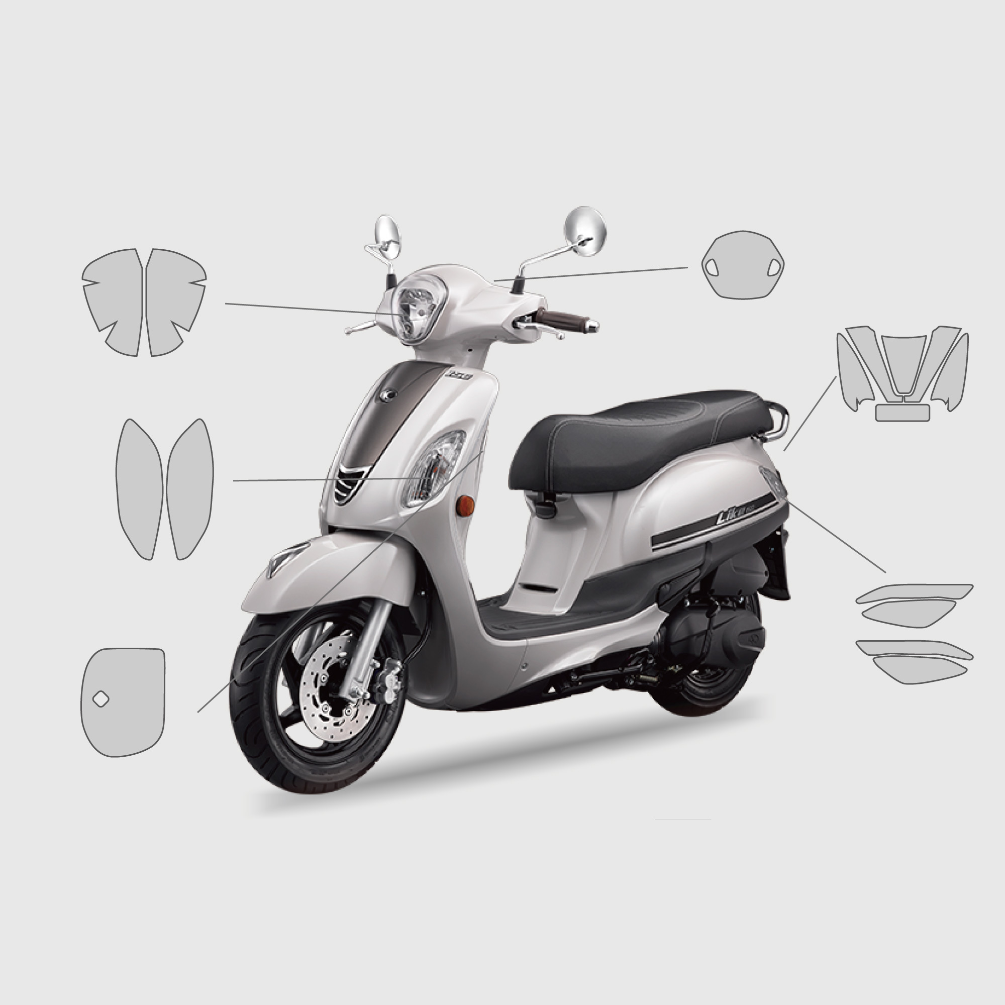 KYMCO LIKE 125/150｜3M頂級犀牛皮保護膜