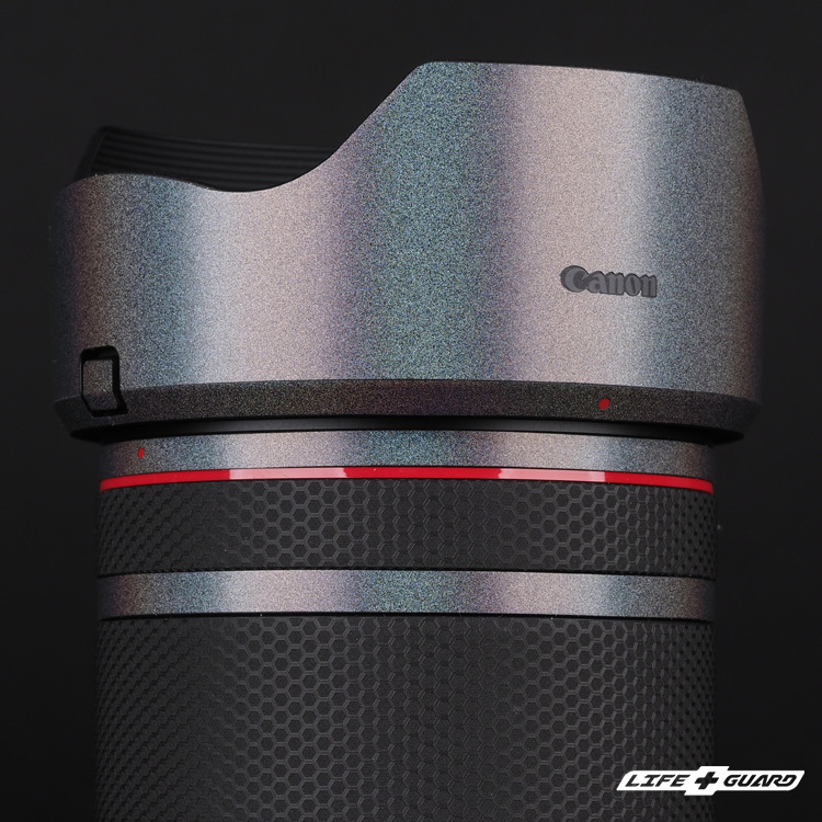 Canon RF 24mm F1.4 L VCM 貼膜質感特寫，LIFE+GUARD 設計風格