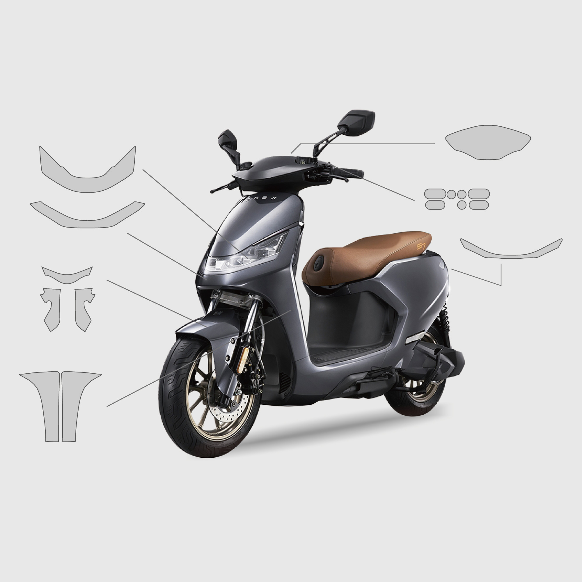 KYMCO ionex S7.S7R｜3M頂級犀牛皮保護膜