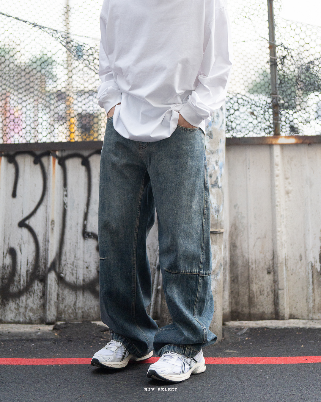 #現貨 Tailor collection 寬鬆 彎刀牛仔長褲 K5007 兩款