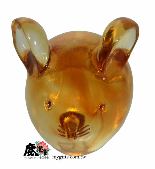 鹿港窯｜Q版琉璃十二生肖鼠｜可愛琥珀造型，吉祥如意的藝術珍品