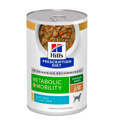 Hill's -處方食品犬用體重管理及關節護理配方罐頭 (吞拿魚燉蔬菜味) 12.5安士  (12罐)10086