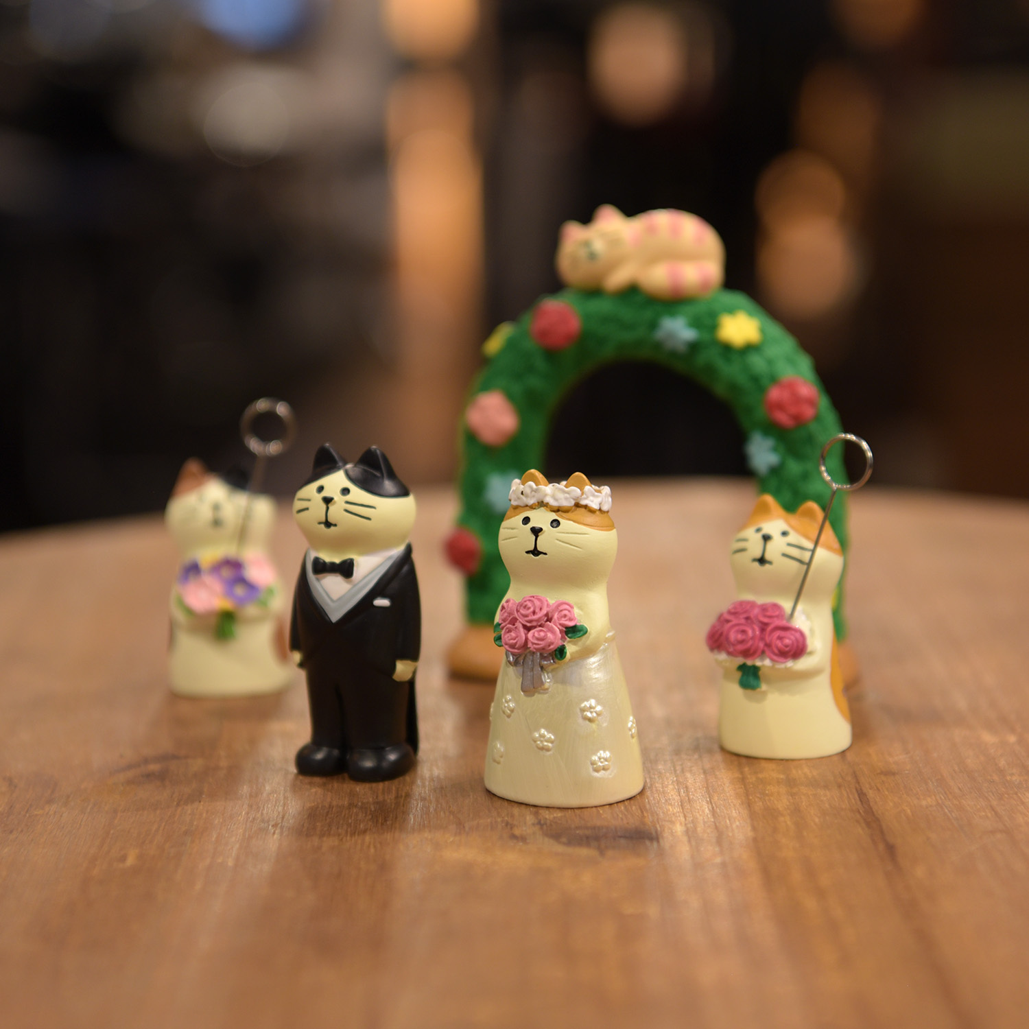 QH023-QH008-QH90 婚禮系列 貓婚禮 新郎新娘 模型擺飾 生日禮物 擺件