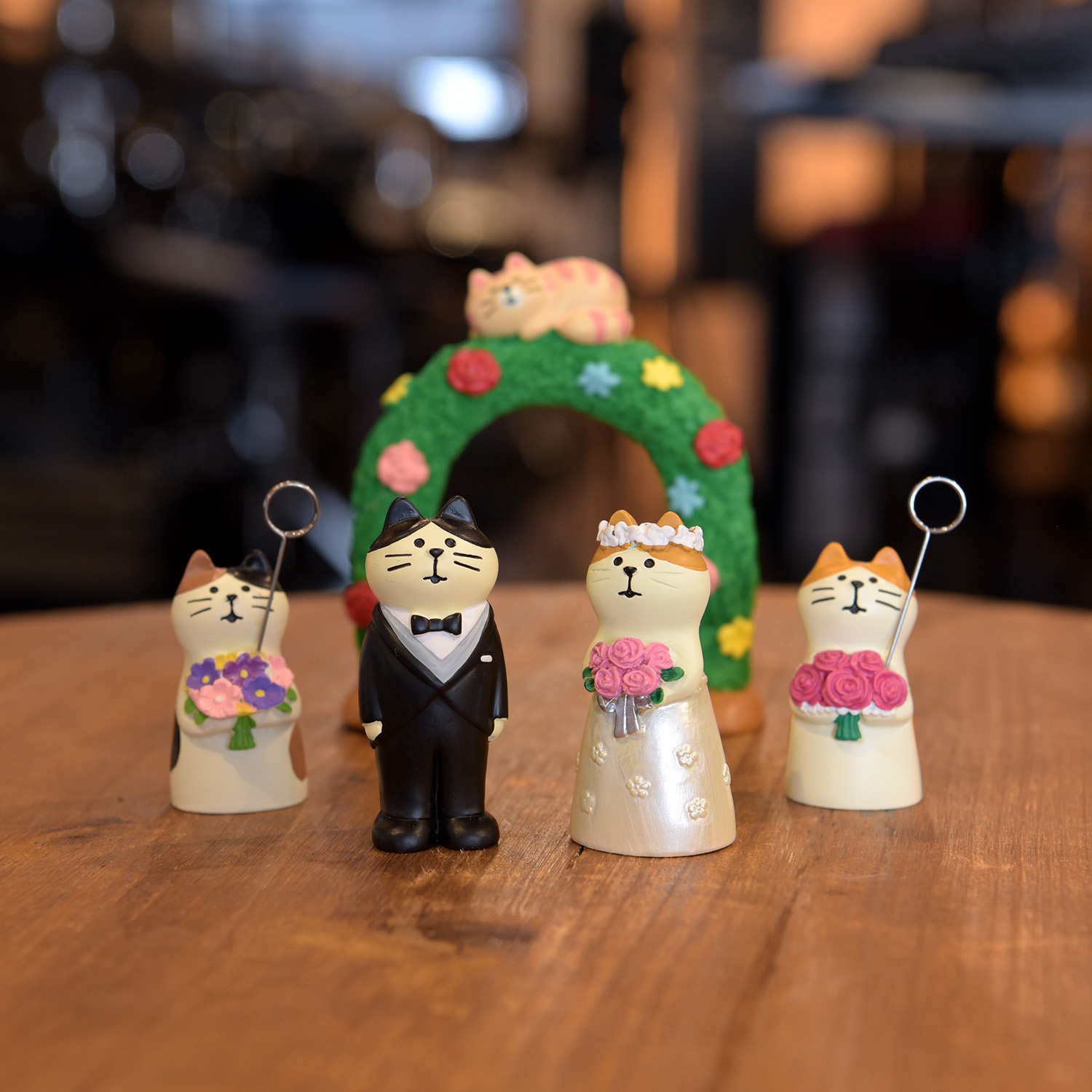 QH023-QH008-QH90 婚禮系列 貓婚禮 新郎新娘 模型擺飾 生日禮物 擺件