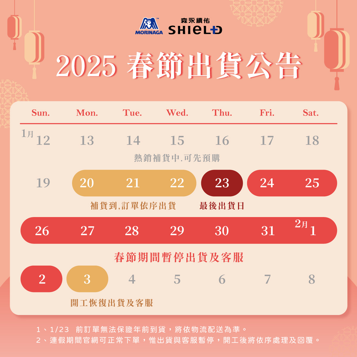 森永續佑 2025 出貨公告