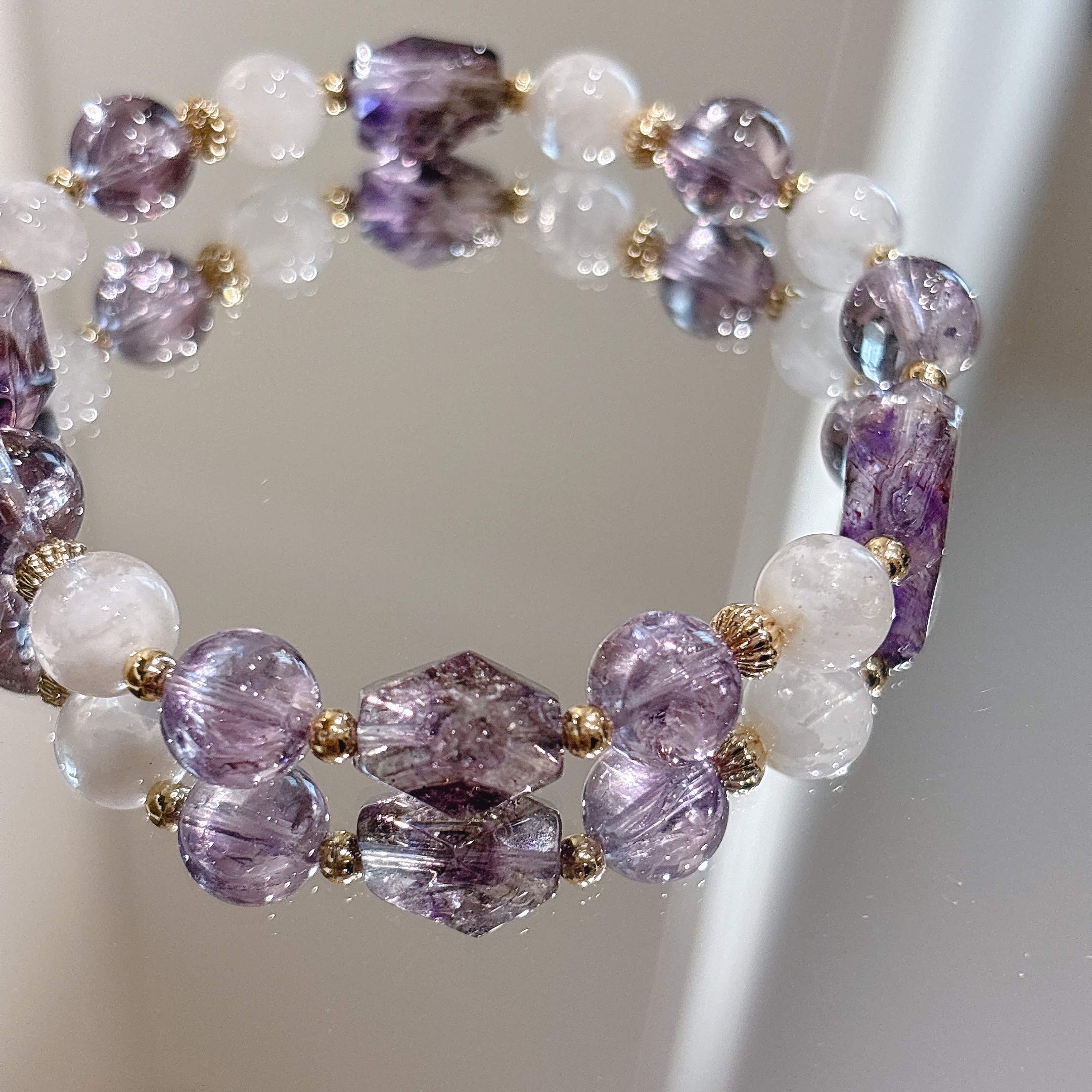 全能量招財招貴人 | 聖杯十 | 不規則紫超七《彈力繩款式》