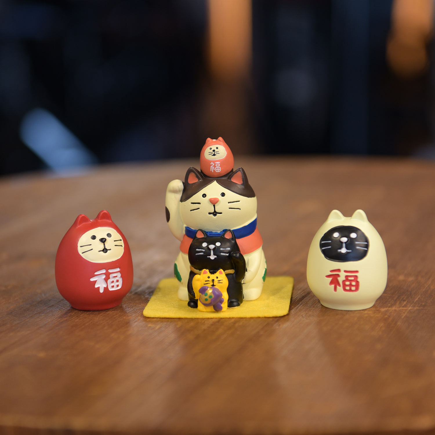 QH107-QH007 疊福貓 達摩貓 招財貓 開運吉祥物 模型擺飾 生日禮物 擺件