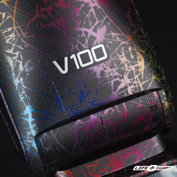 Godox V100 相機閃光燈，潑墨系列貼膜質感特寫