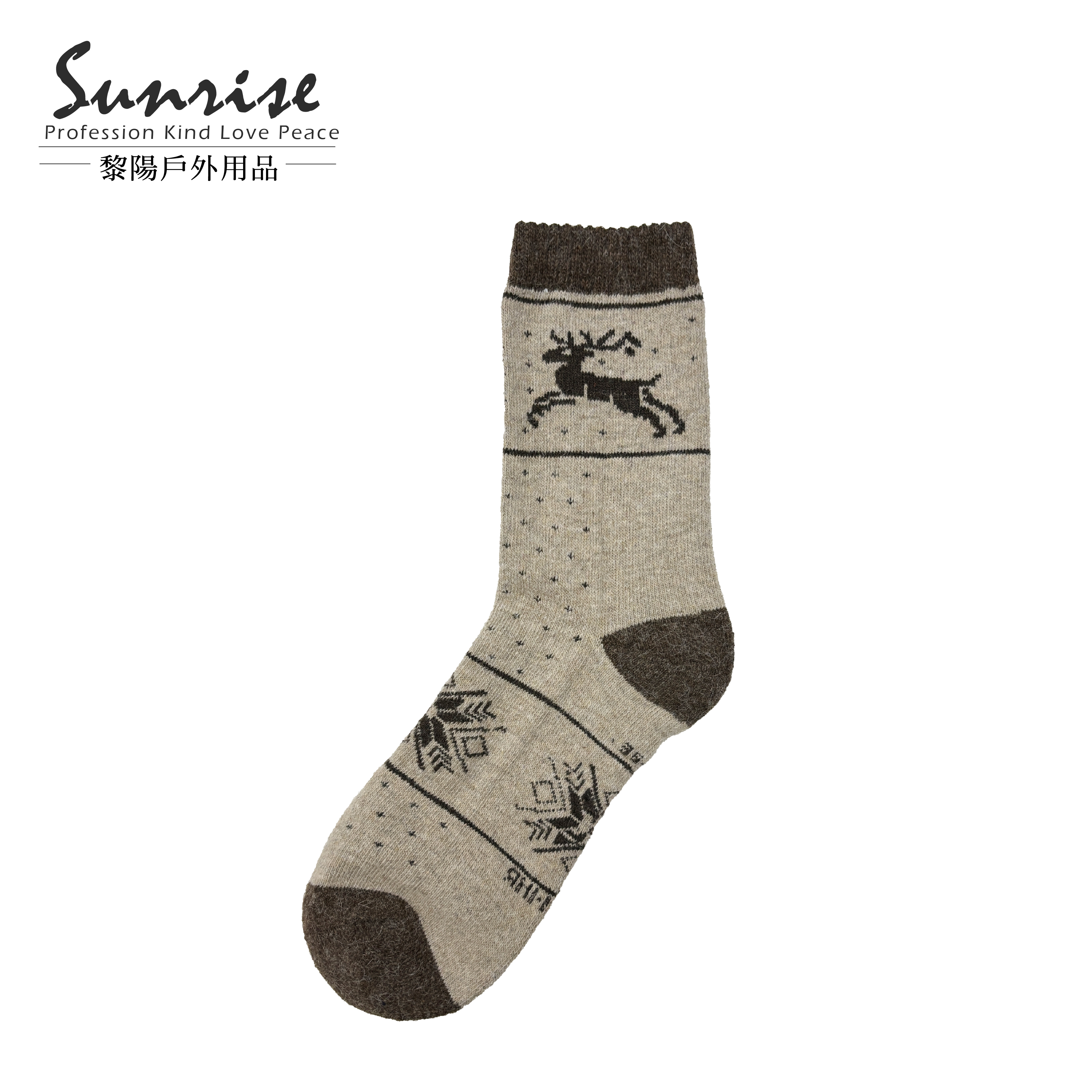 【底部加厚款】木質聖誕中筒羊毛襪 中性款 (4色) 44AY250288