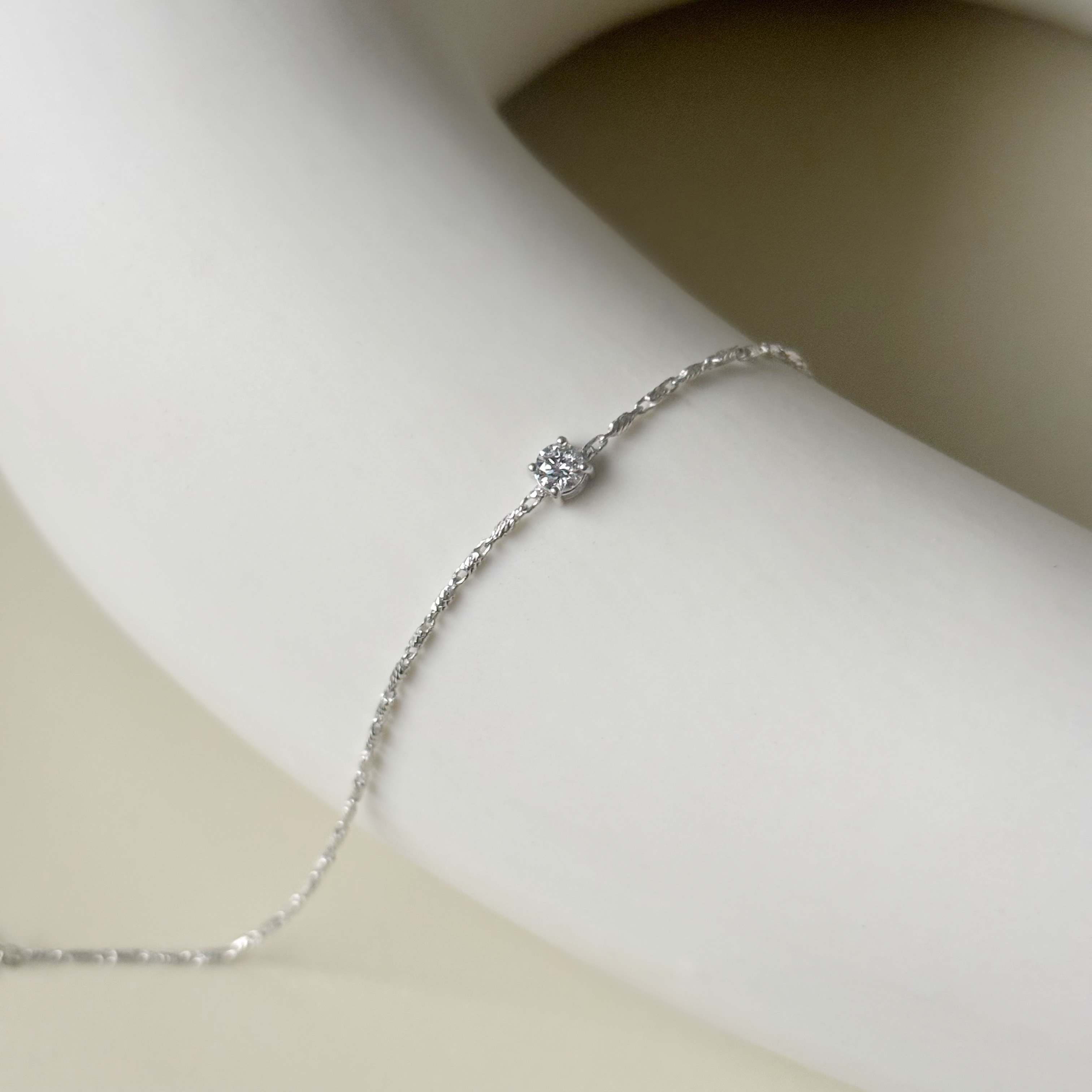 14K經典四爪10分真鑽節節手鍊