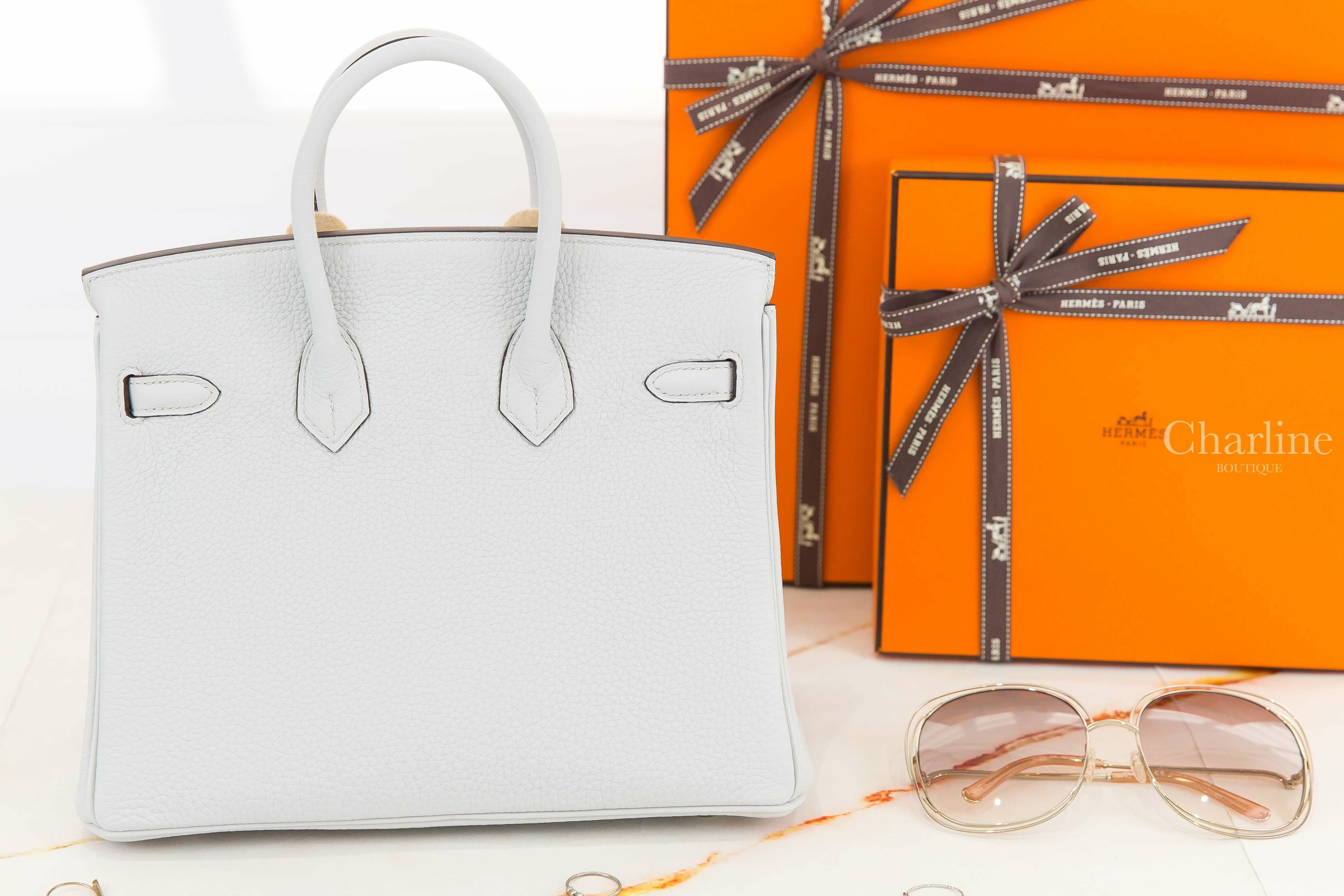 Hermès Birkin 25cm N4 Gris Platine Togo 鉑金灰銀釦鉑金包-Charline Boutique 精品代購