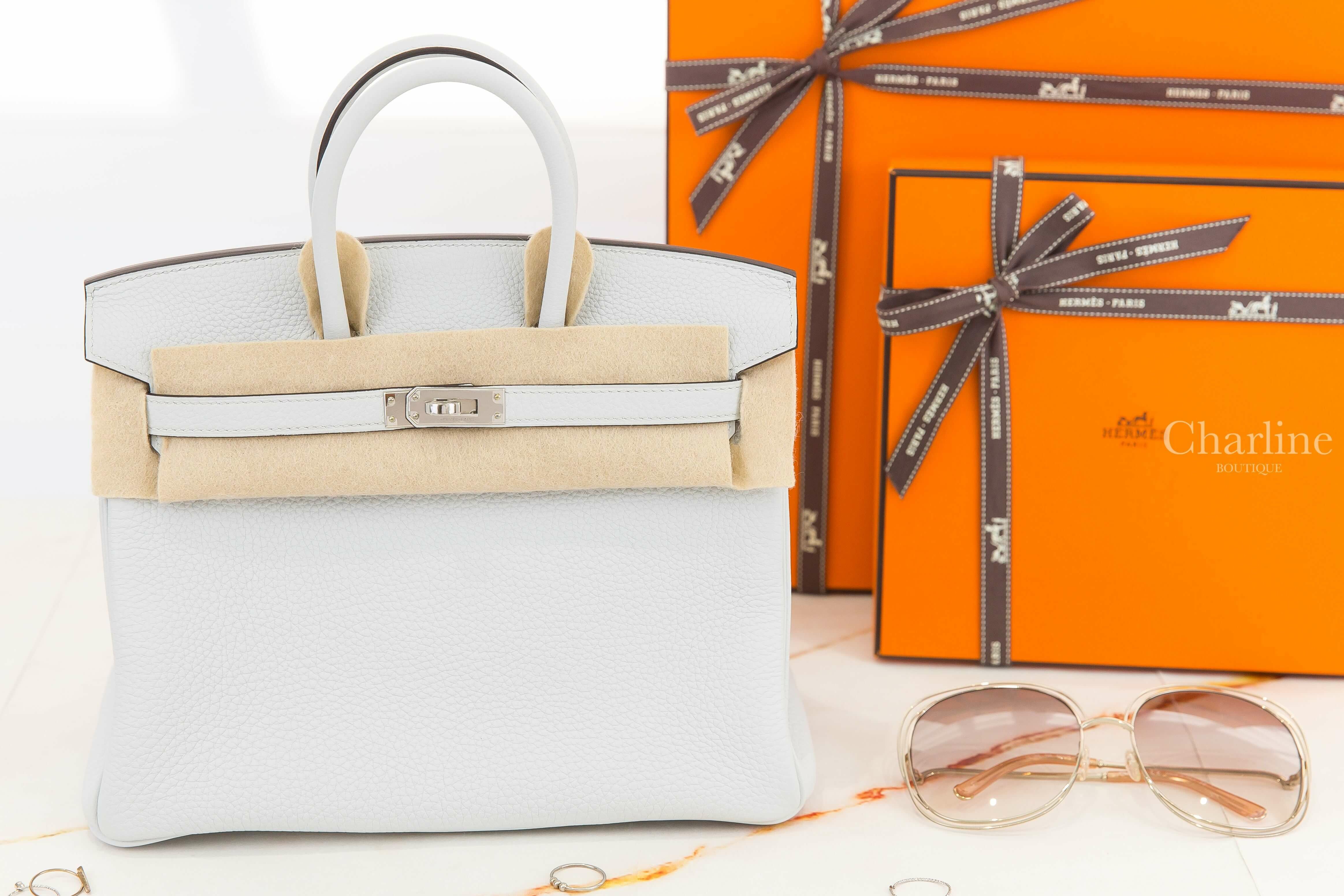 Hermès Birkin 25cm N4 Gris Platine Togo 鉑金灰銀釦鉑金包-Charline Boutique 精品代購