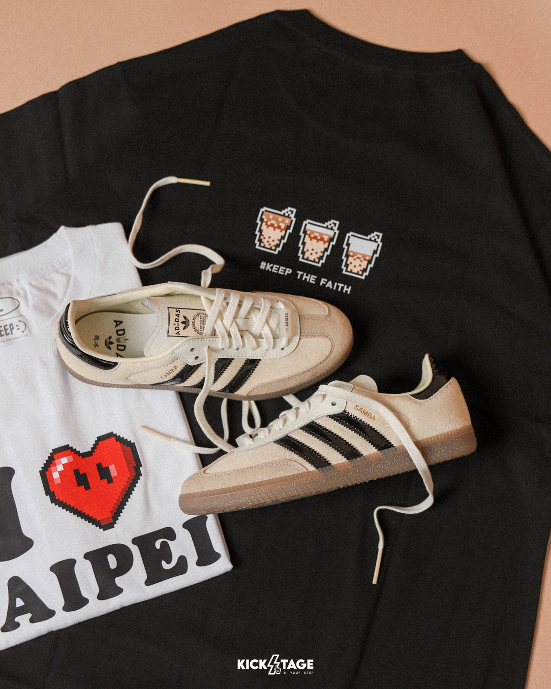 男女鞋 ADIDAS BUBBLE TEA TAIPEI X SAMBA OG 珍珠奶茶 臺北限定 皮革 麂皮 橡膠底 德訓鞋 扁鞋 休閒鞋【JP5197】ORIㄐNAL