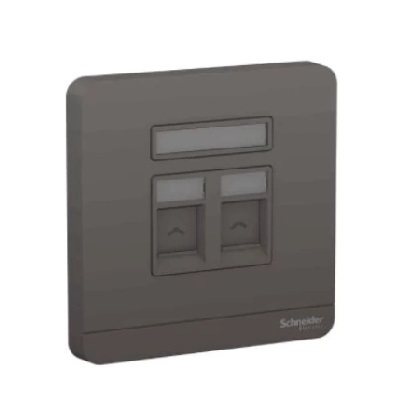 R049 奐尚 兩位RJ45 5e類數據插座,Keystone面板備防塵活門