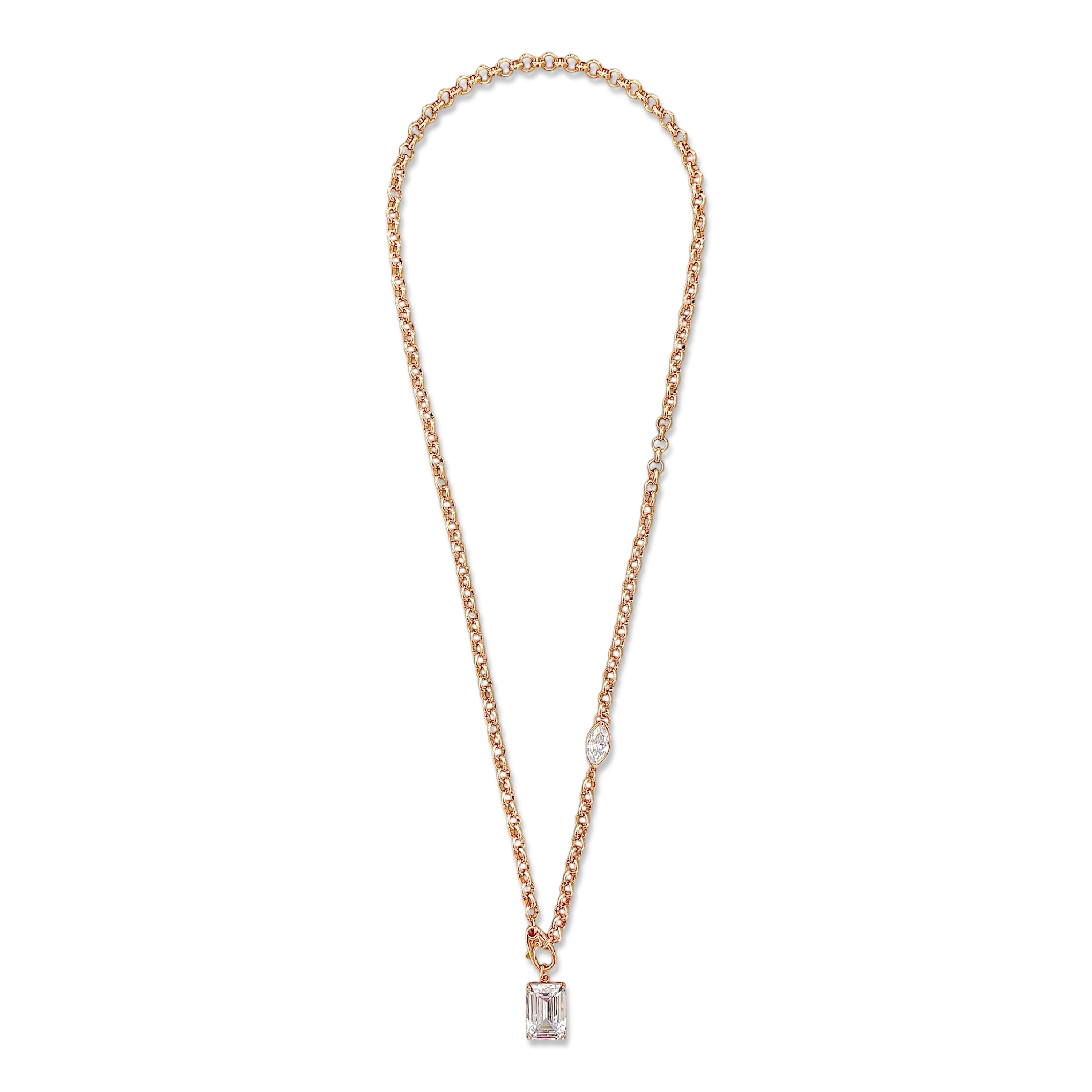 DYLAN Necklace 方鑽圓鏈長項鍊