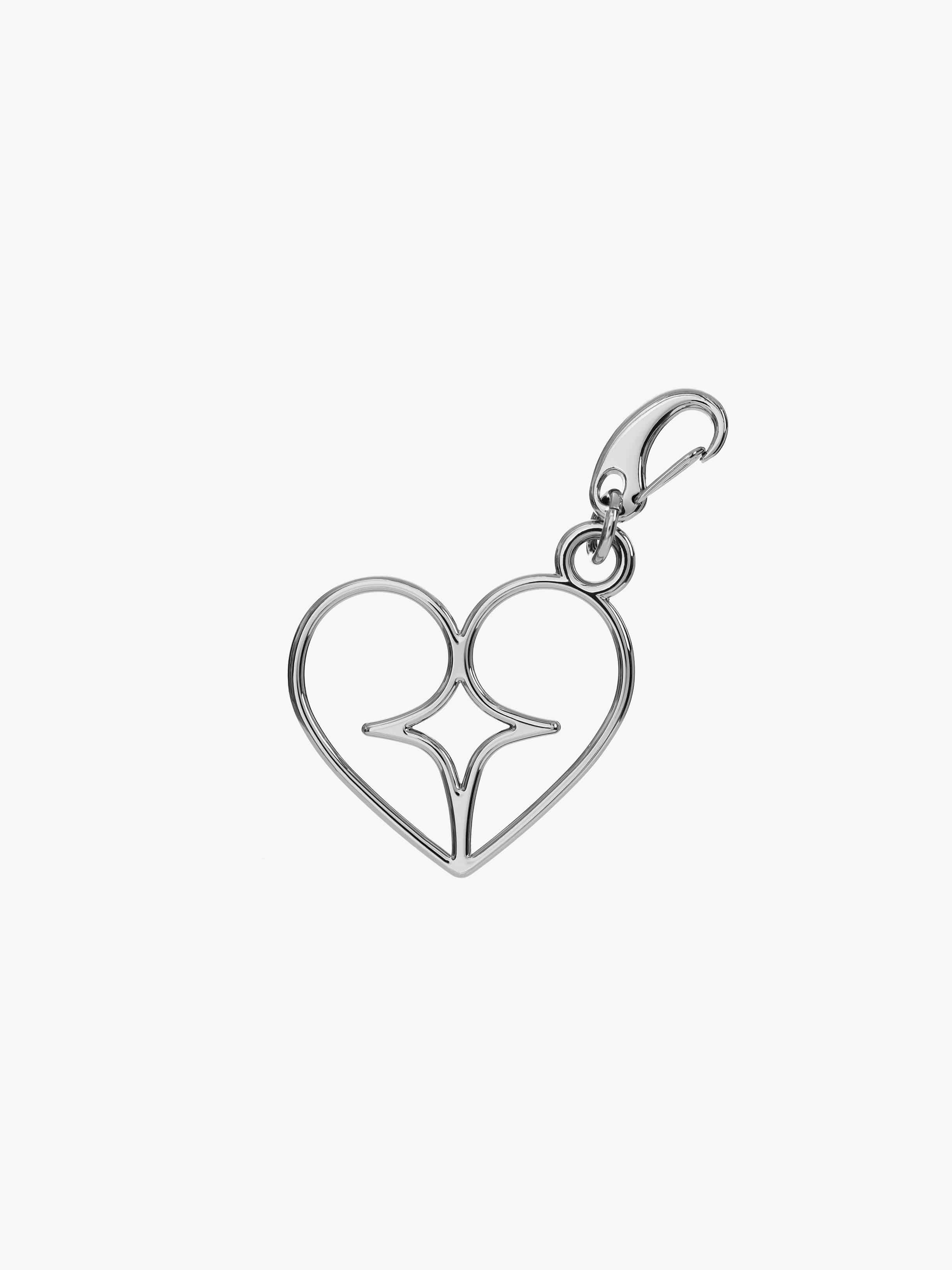 fennec - heart keyring (silver)