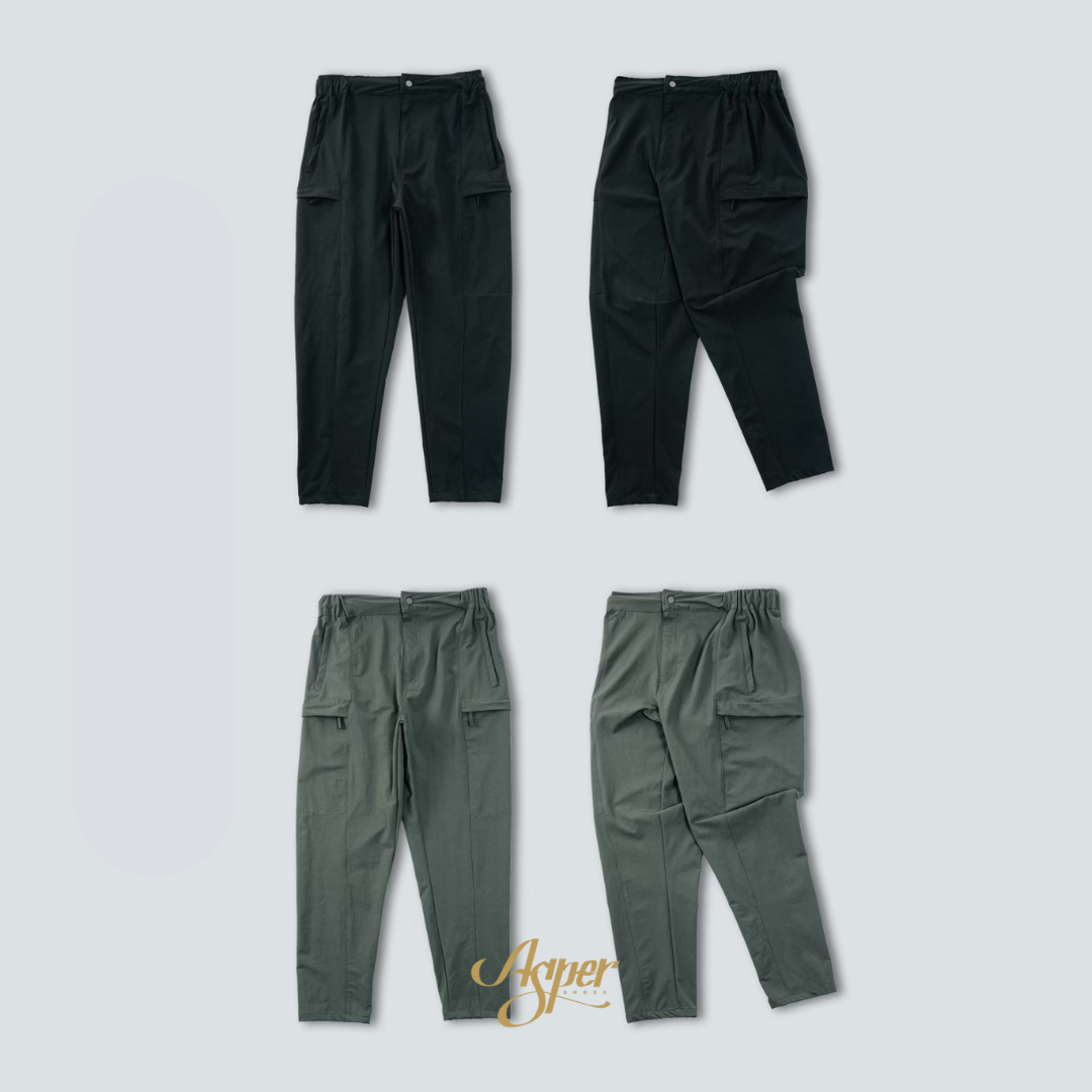 SBG 拉鍊口袋微彈上寬下窄工裝長褲 046