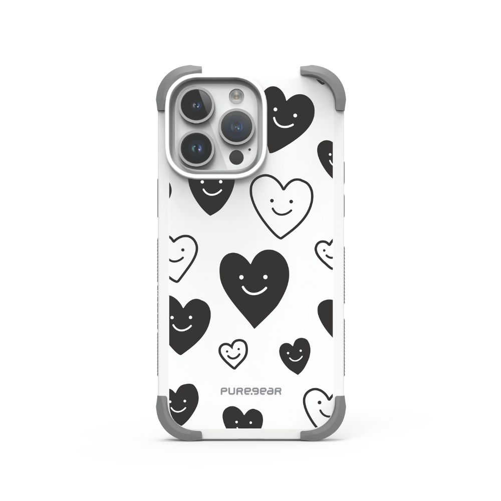 iPhone 坦克軍規防摔手機殼 / 黑白愛心 (2025 New Design)