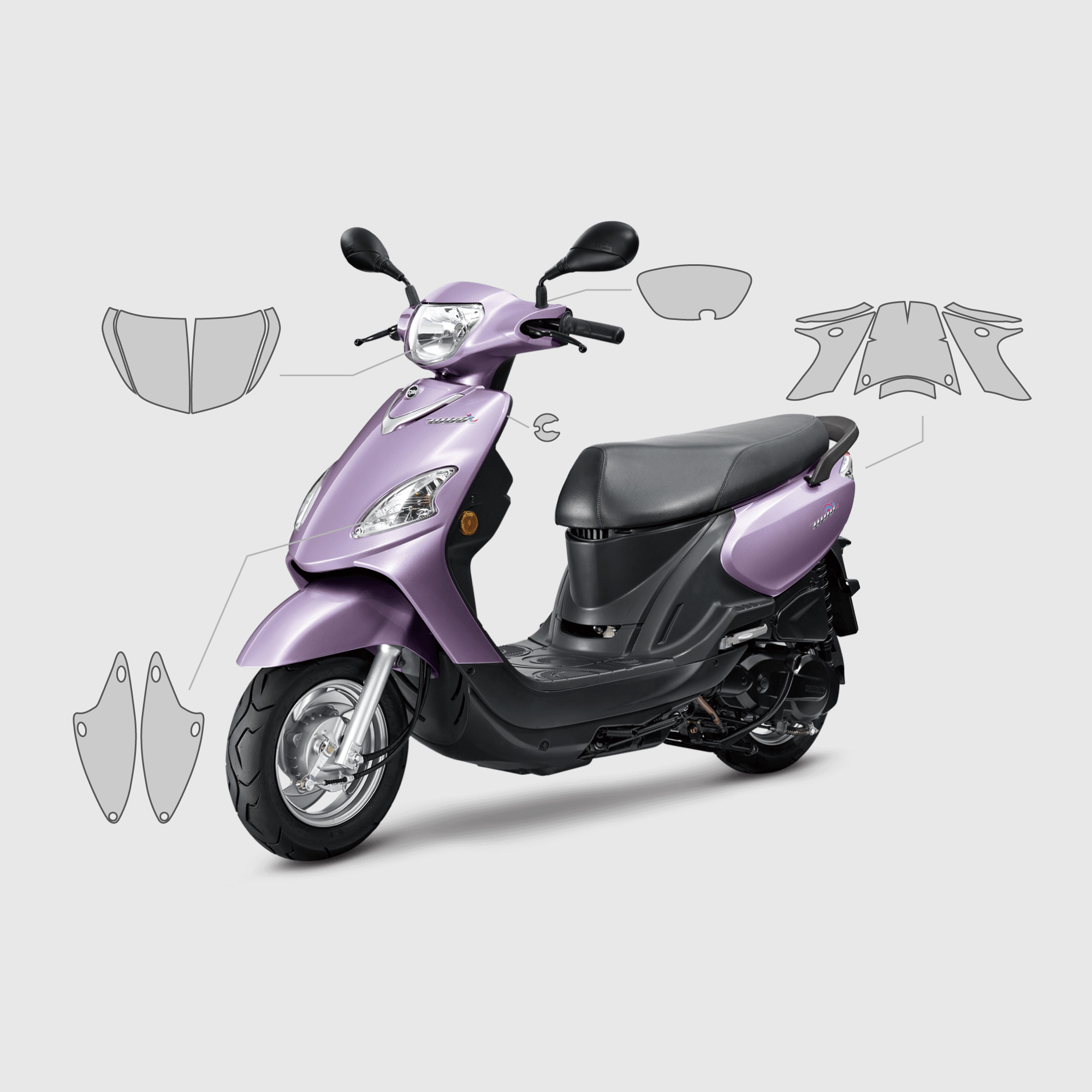 SYM WOO 100/115｜3M頂級犀牛皮保護膜