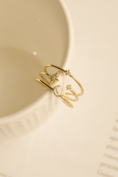 星月鋯石可調式戒指