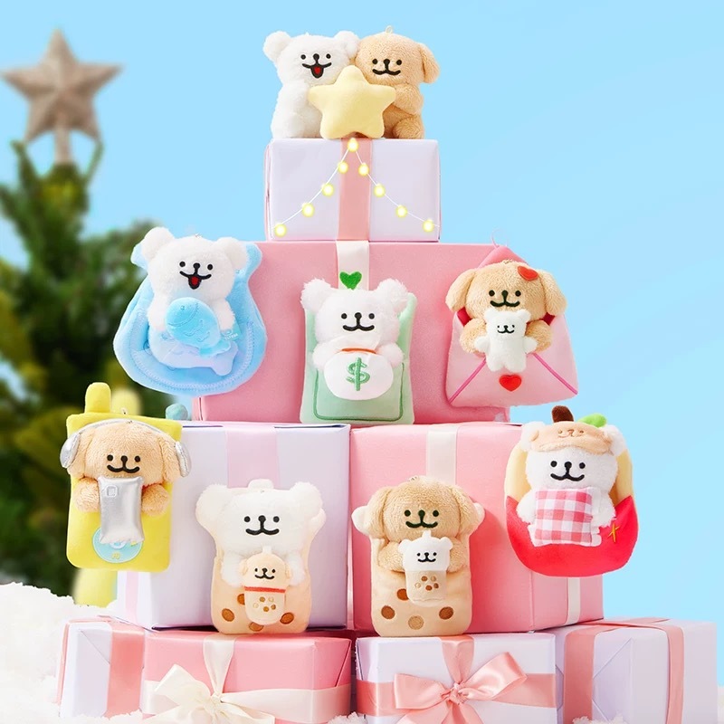 MALTESE 線條小狗 好運兜兜 盲袋 吊飾 鑰匙圈 / 預購