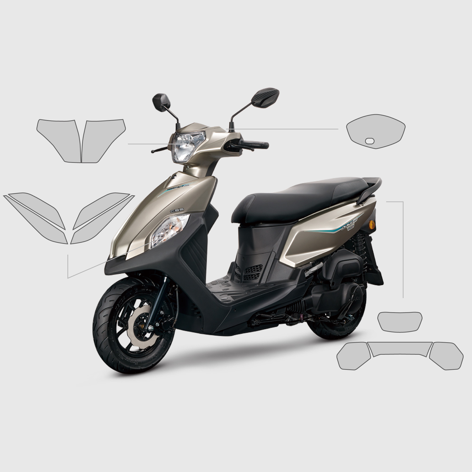 SYM 全新迪爵 DUKE 125｜3M頂級犀牛皮保護膜