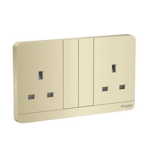 R027  奐尚  13A  兩位連保護門有掣插座