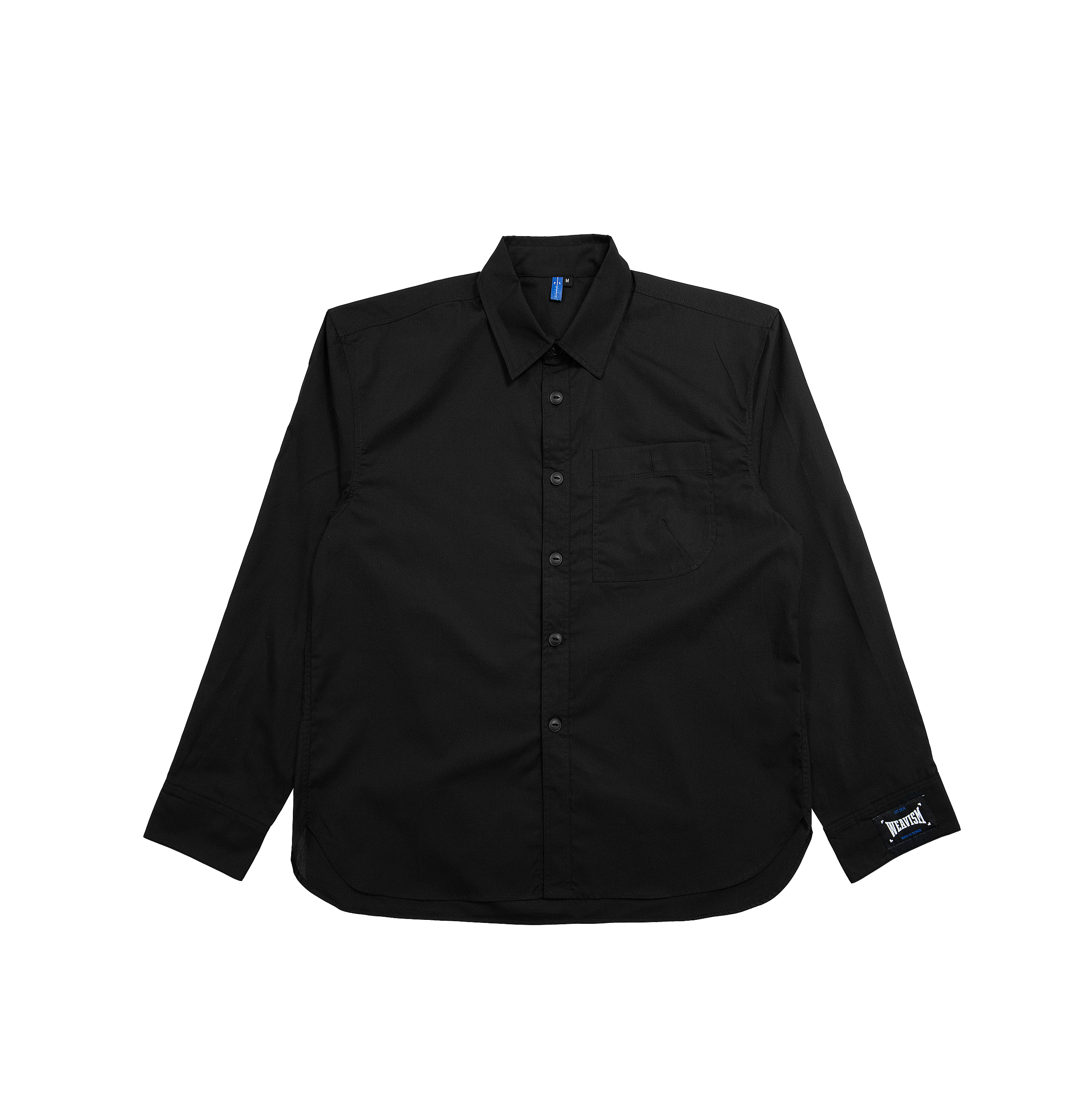 織本出擊單口袋襯衫-死寂黑