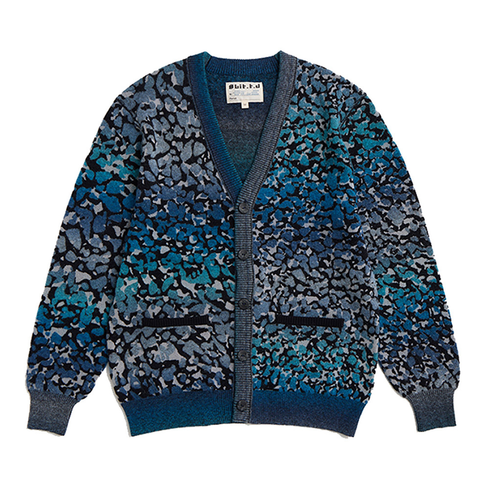 Gravel Road Wool Blended Cardigan Blue