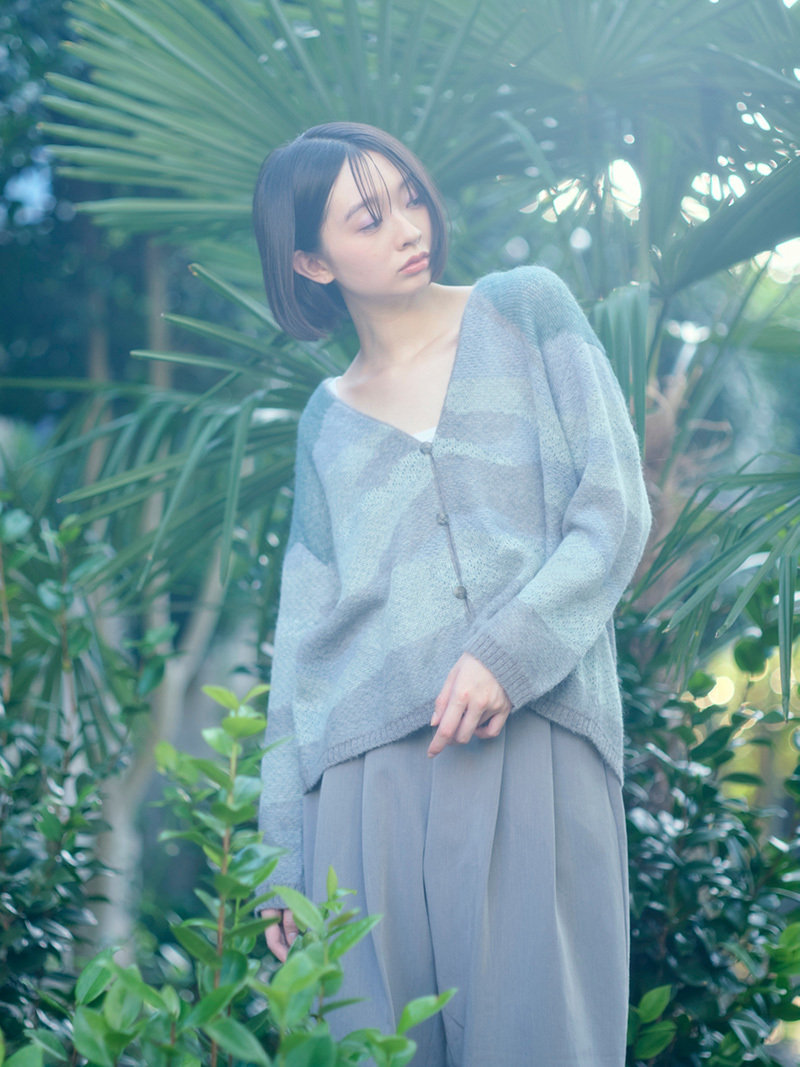 [Empty Cones] Iceland Garden Mohair Cardigan