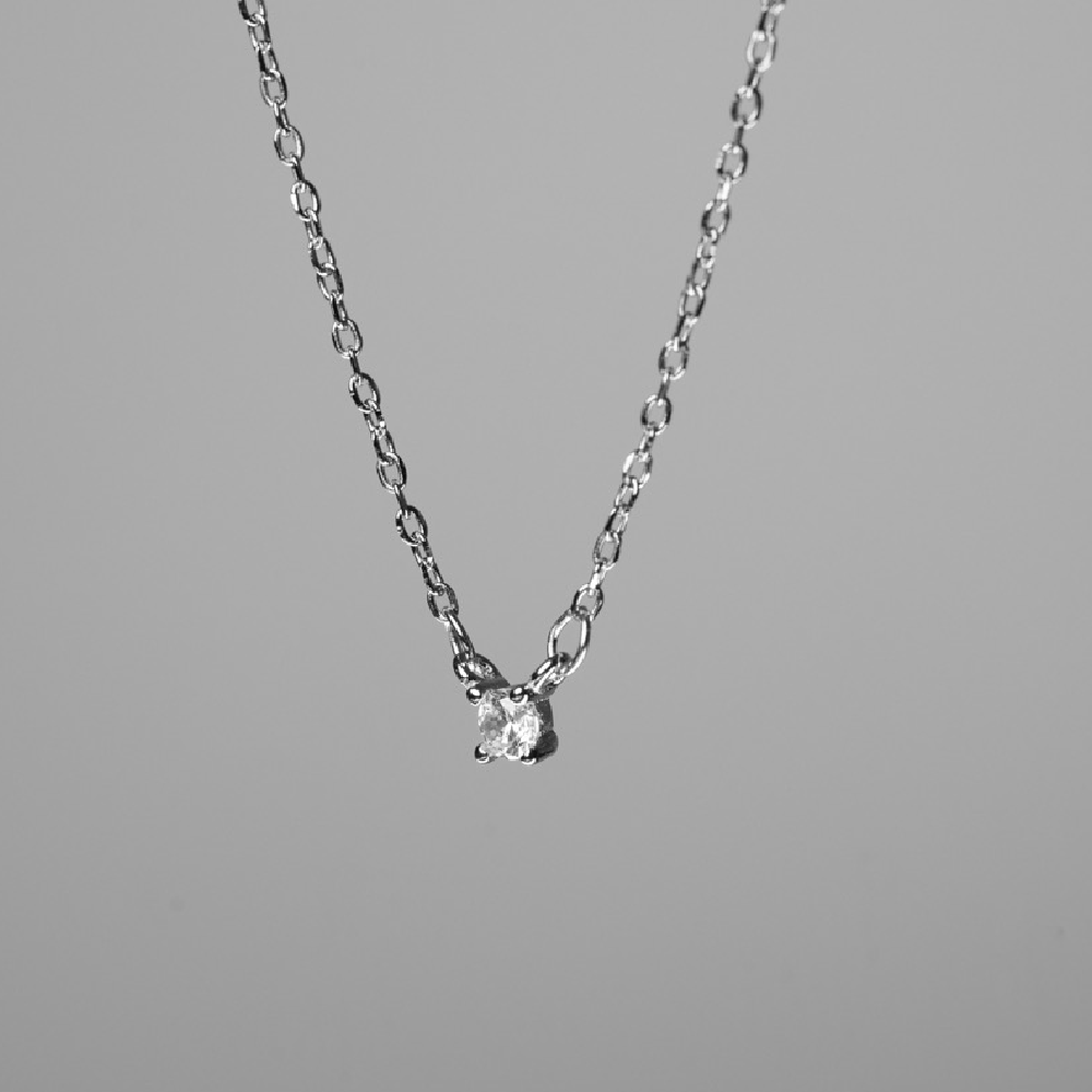 超美的鑽石純銀項鍊