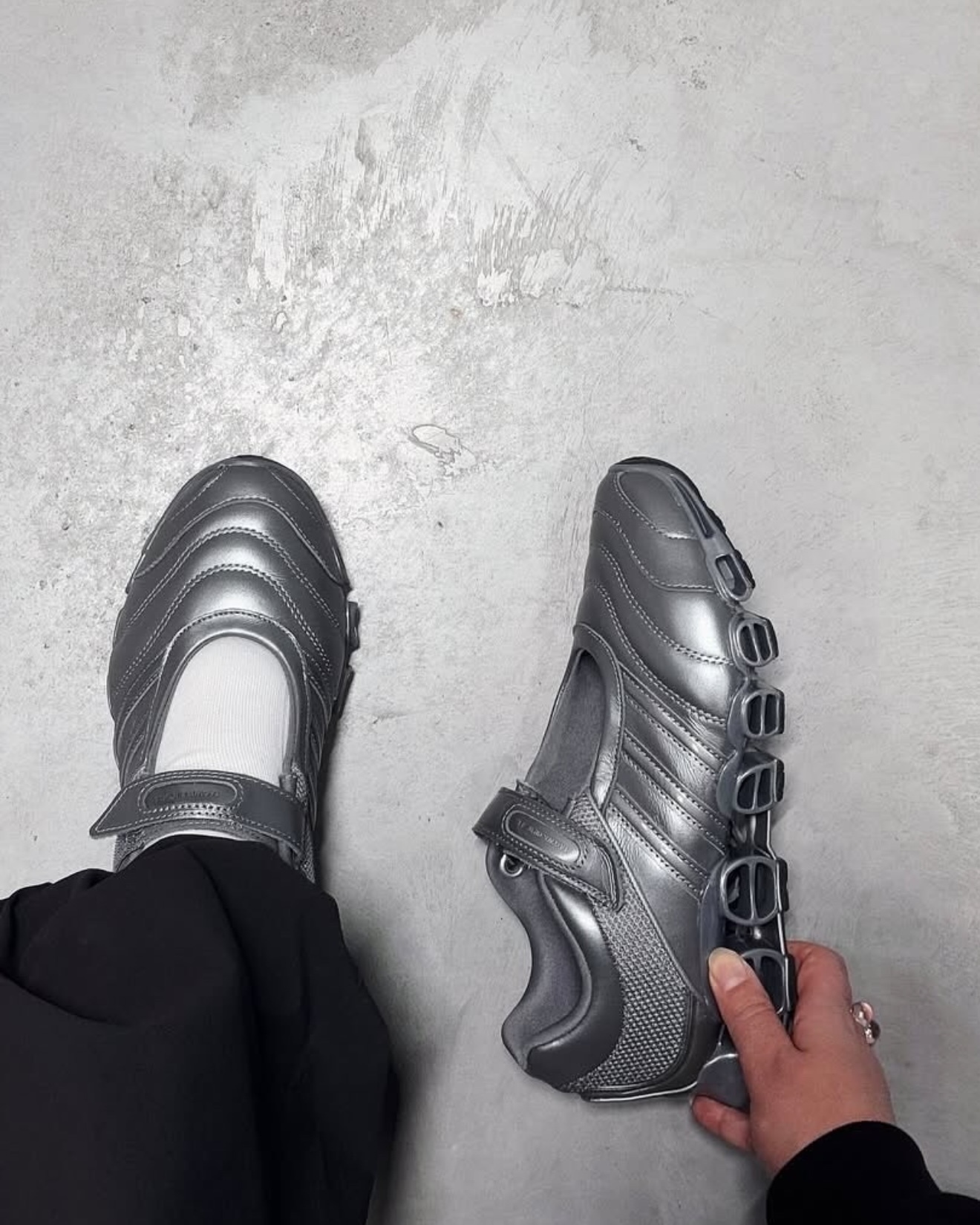 【Focus Store】預購 TAQWA Bint Ali x Adidas Originals Megaride Mary-Jane Wmns "Iron Metallic" 灰銀 瑪莉珍鞋 IH8566