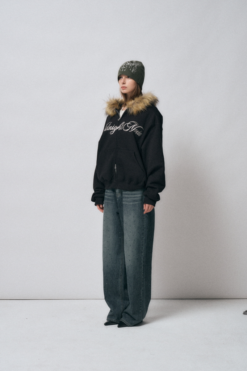 ★韓国人気★MIDNIGHT MOVE★ch jacket MIDNIGHT MOVE) hair hood zip up | 2color