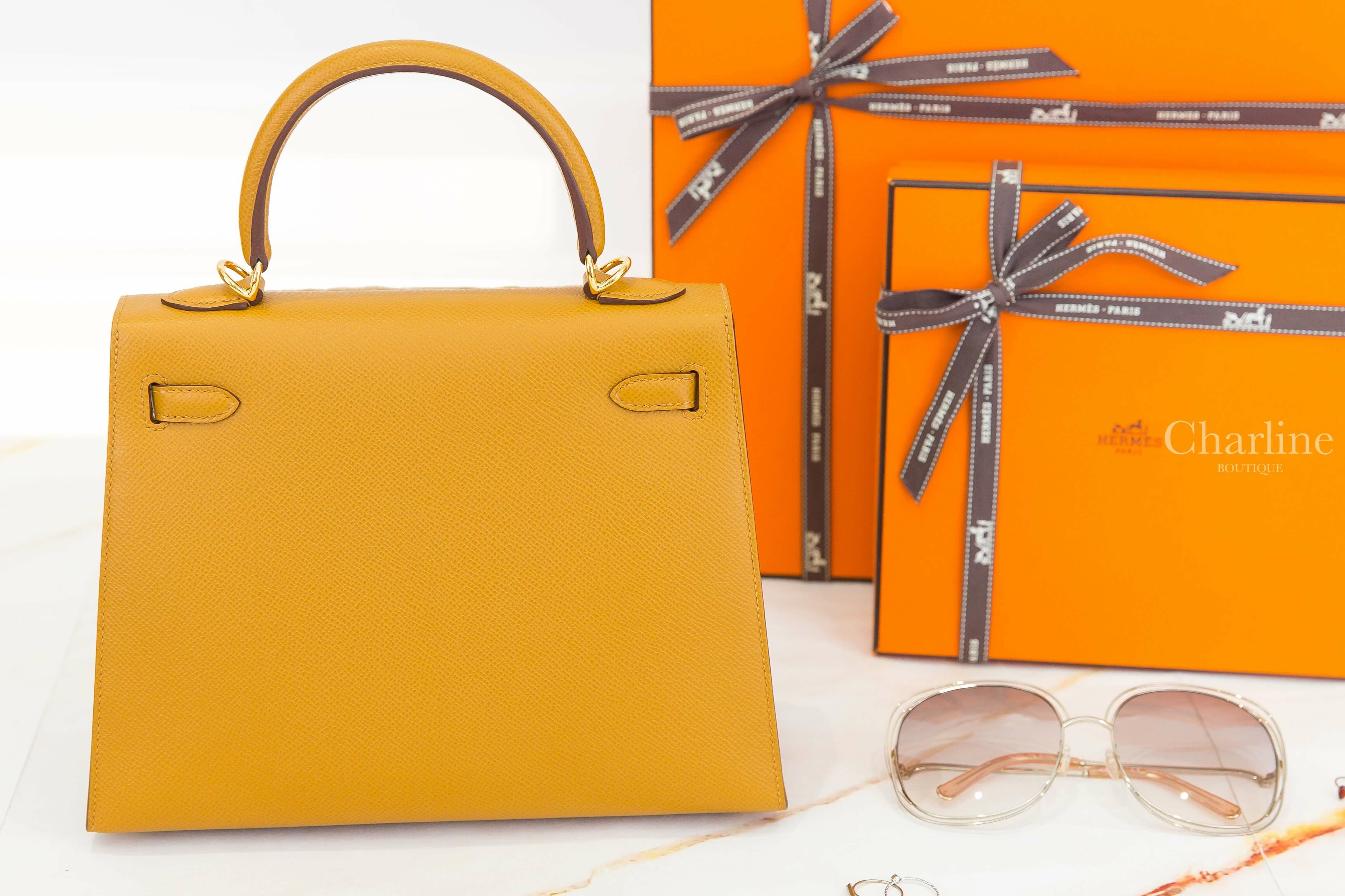 Hermès Kelly 25cm 2S Sesame Epsom 芝麻黃金釦凱莉包-Charline Boutique 精品代購