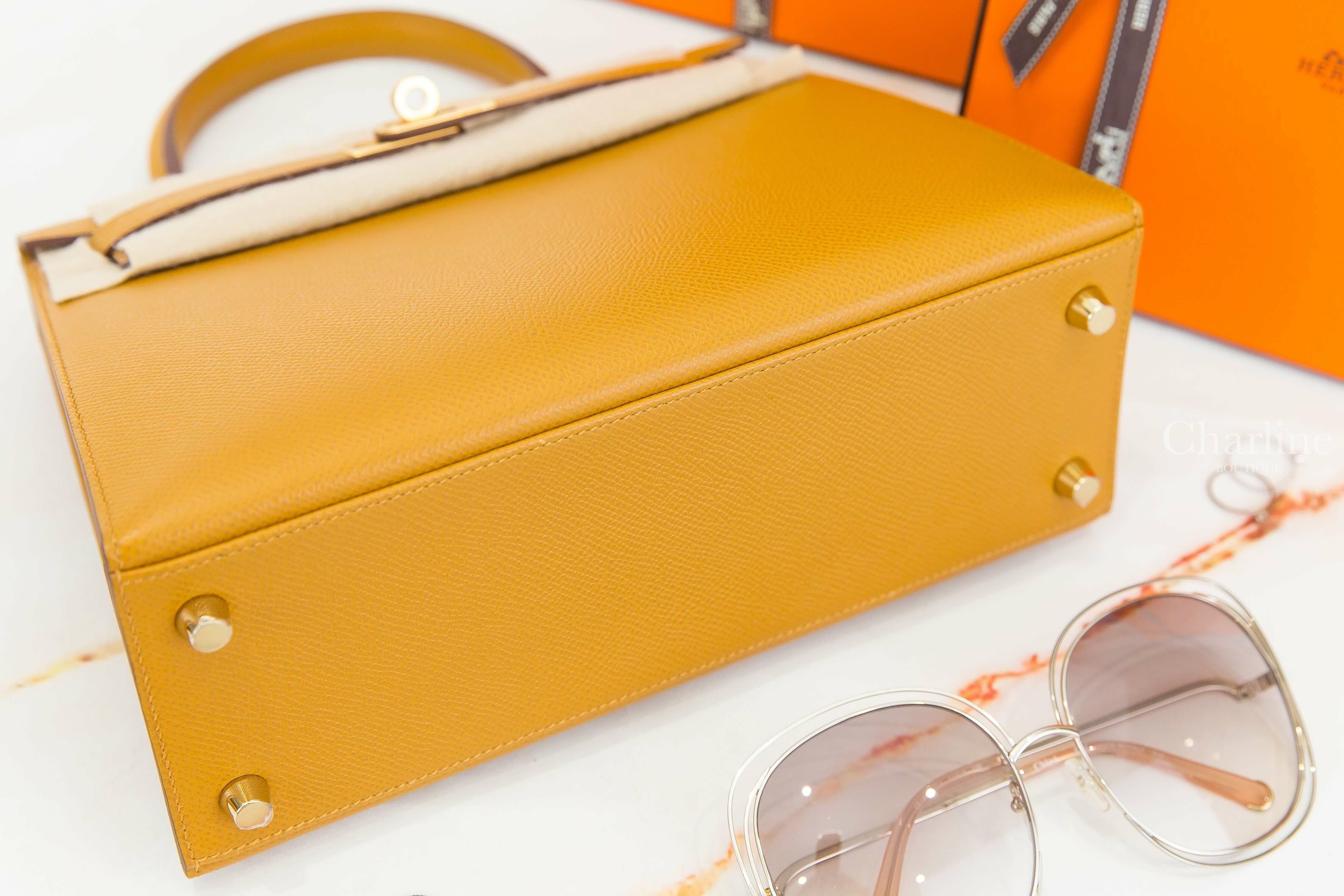 Hermès Kelly 25cm 2S Sesame Epsom 芝麻黃金釦凱莉包-Charline Boutique 精品代購