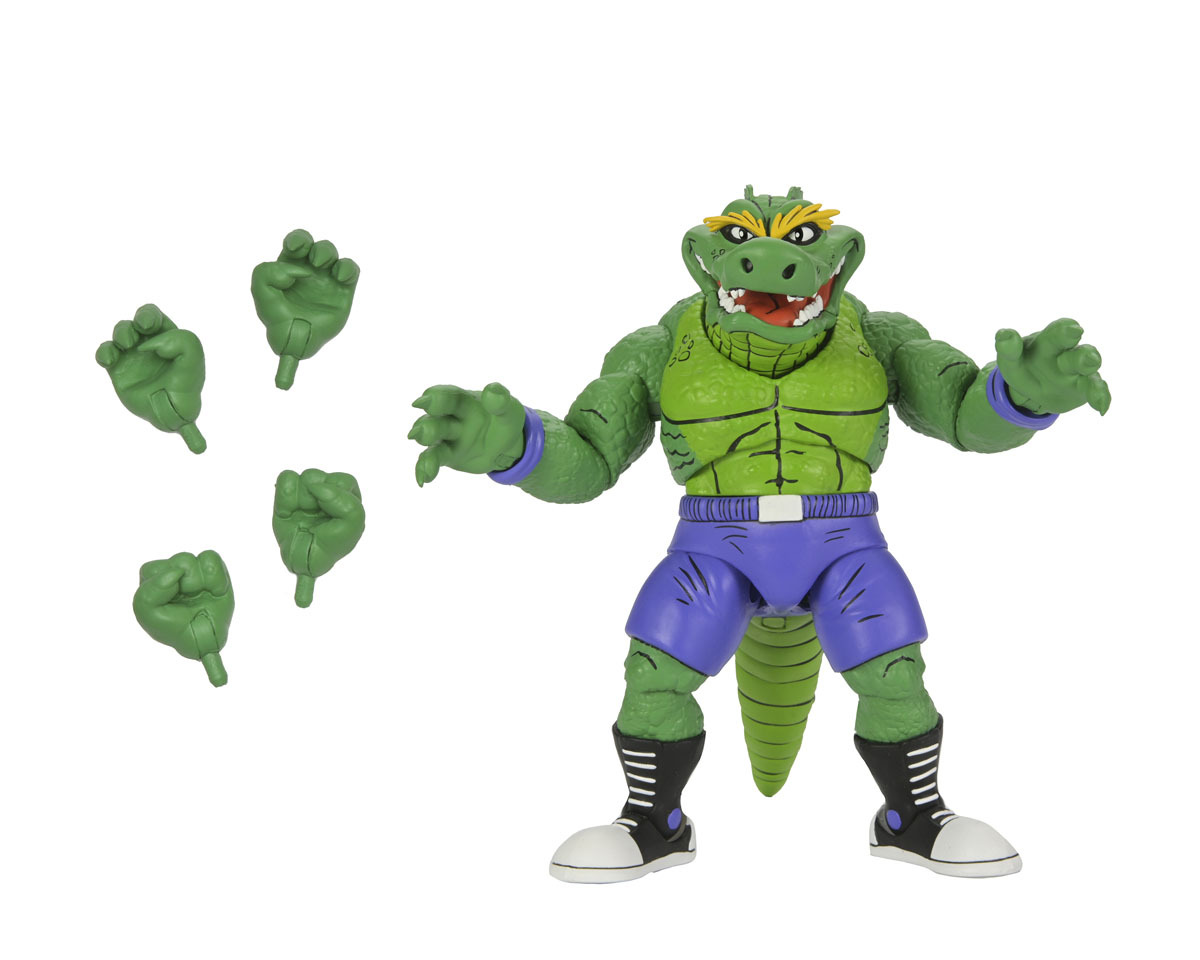 NECA 7吋 忍者龜 阿奇漫畫 樹樁摔角 Leatherhead 鱷魚人 萊瑟黑德 可動