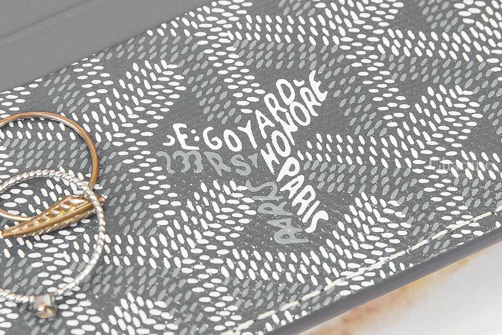 Goyard Saint-Sulpice Card Wallet 灰色小牛皮拼黃色夾層內裡卡片夾