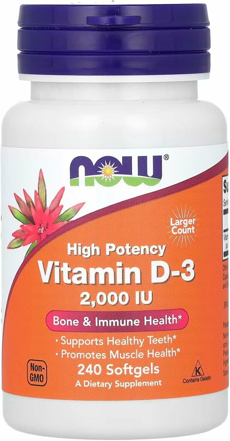 [現貨] Now 維他命D3 2000IU 120粒/240粒 Vitamin D-3