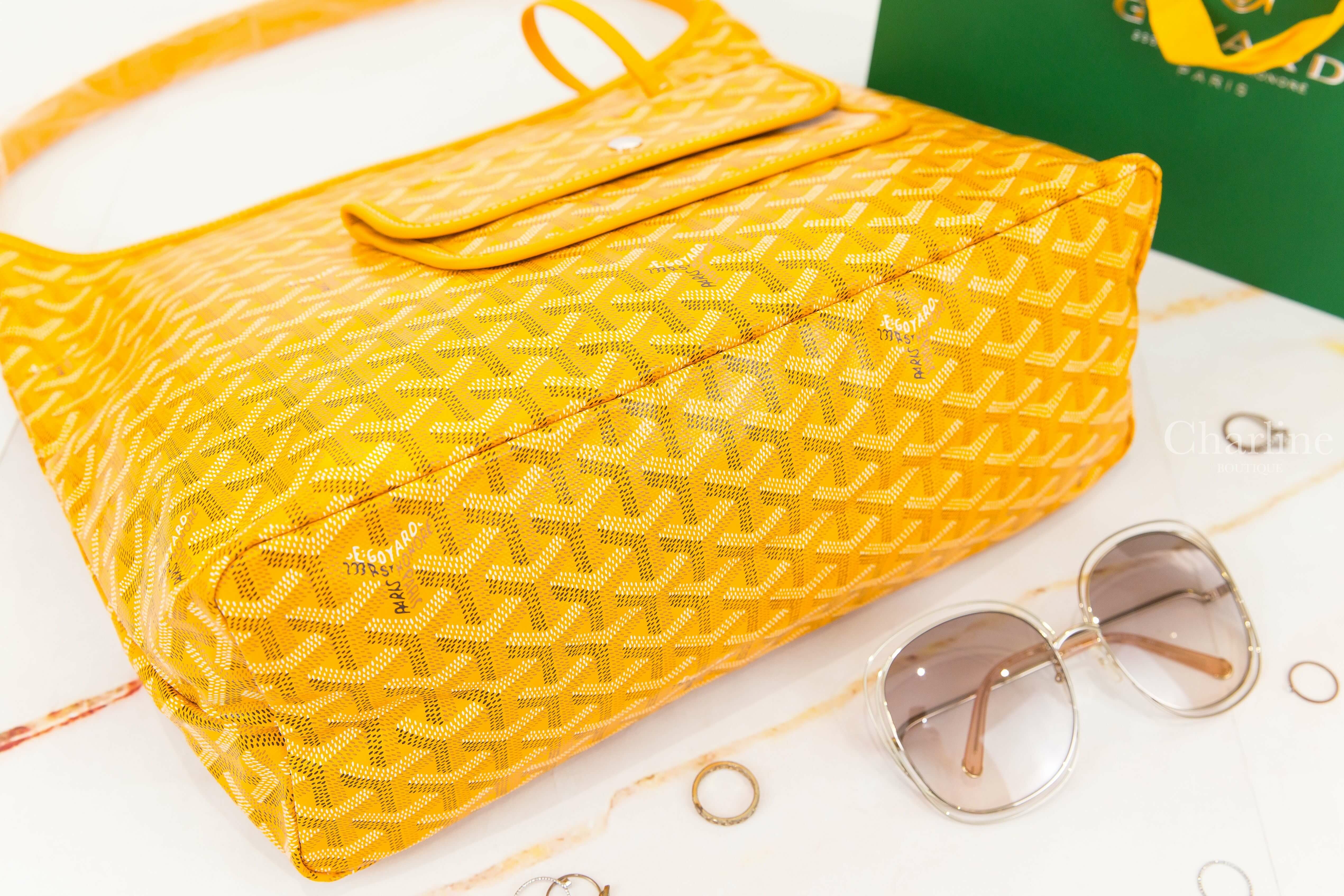 Goyard Bohème Hobo Bag 黃色帆布小牛皮同色提把手提肩背包-Charline Boutique 精品代購