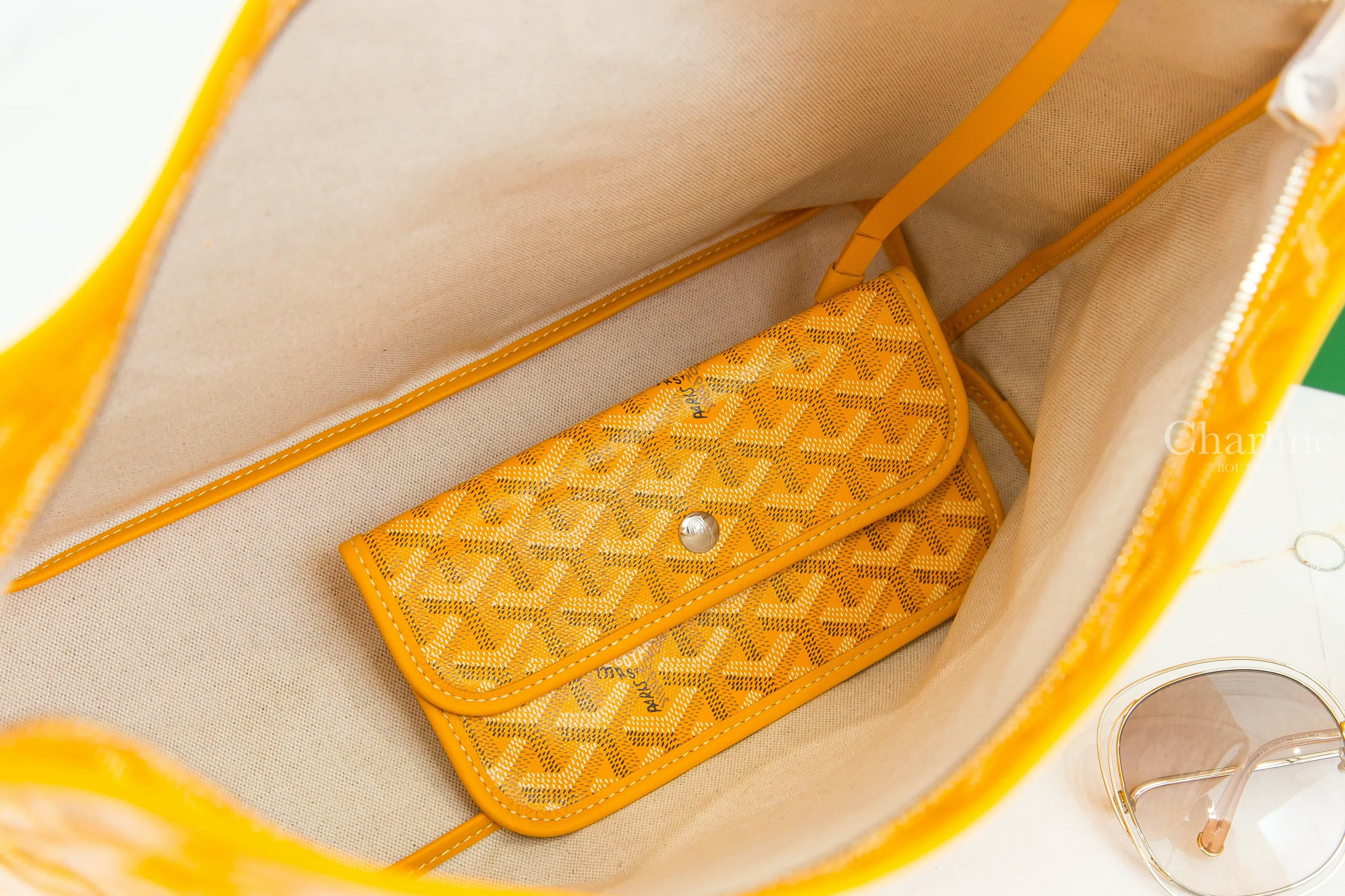 Goyard Bohème Hobo Bag 黃色帆布小牛皮同色提把手提肩背包-Charline Boutique 精品代購