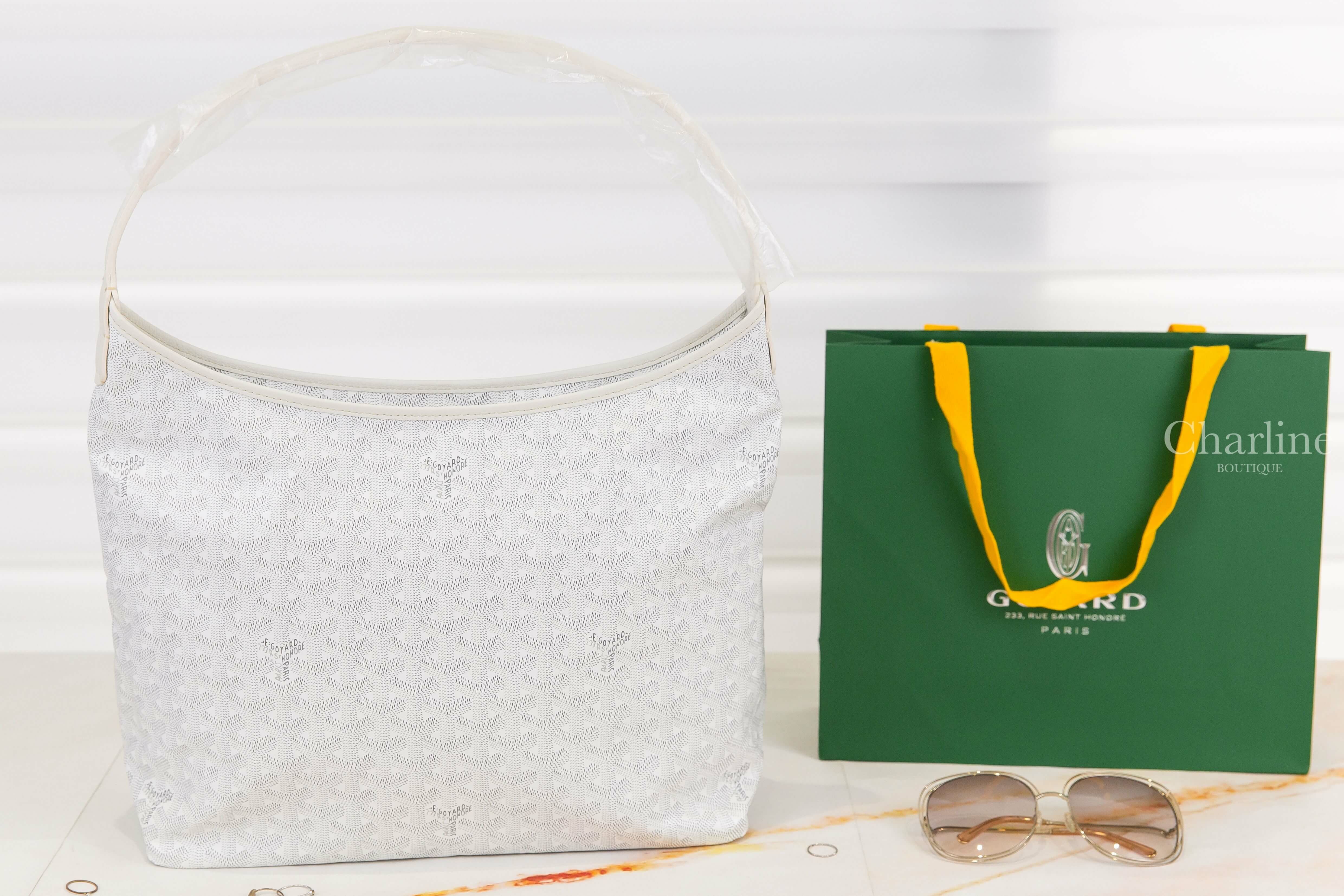 Goyard Bohème Hobo Bag 白色帆布小牛皮同色提把手提肩背包-Charline Boutique 精品代購