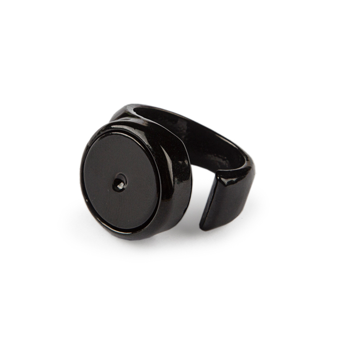 RECOVERY 凹陷戒指,霧黑