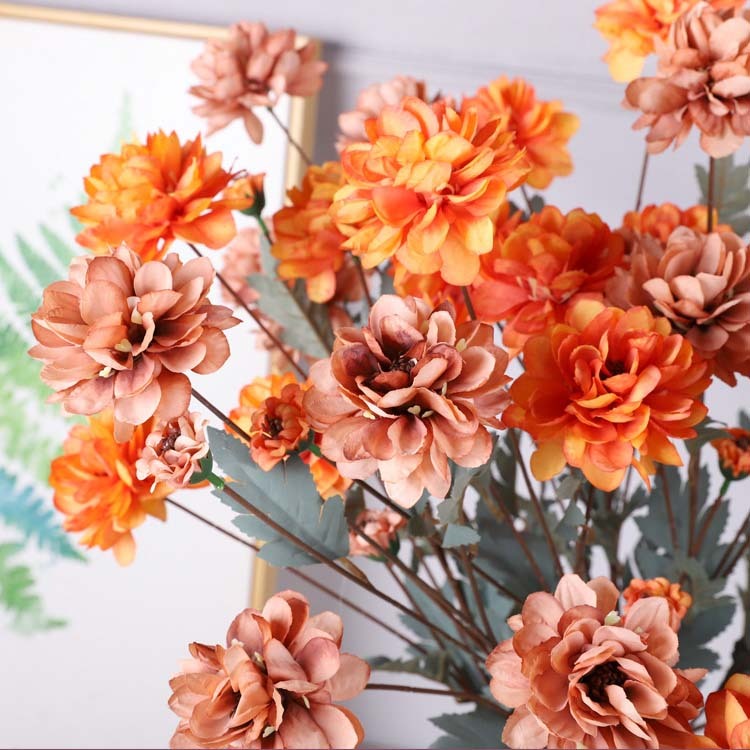 仿真絹布大理菊