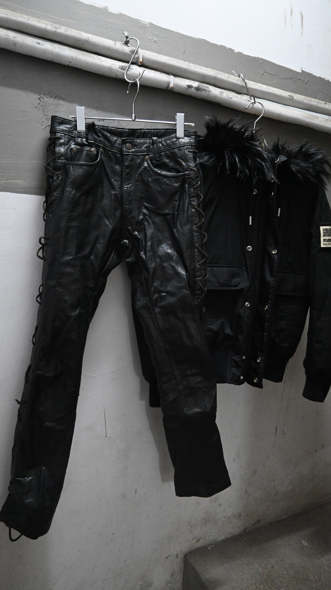 90-00s BLUE BROS Leather Pants