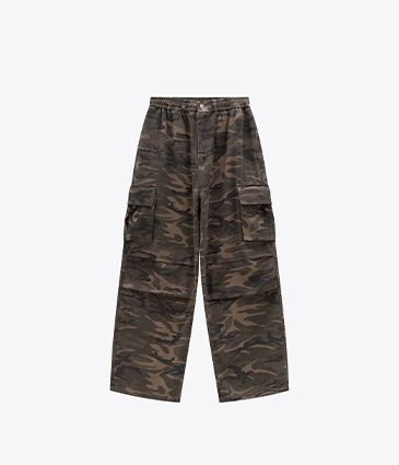 迷彩工作口袋褲