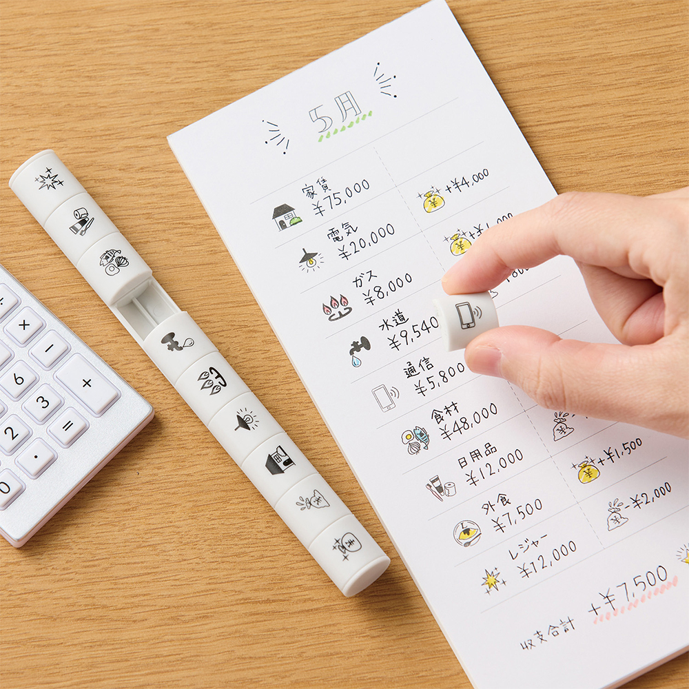 nototo 10 迷你 手帳印章 6種組合可選｜Shachihata 鯱旗牌 日本