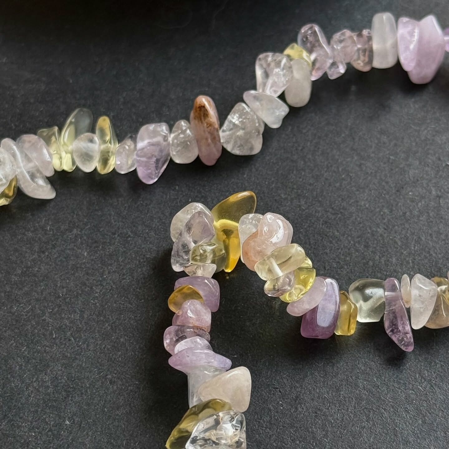 [原石] 紫水晶+黃水晶 水晶項鍊