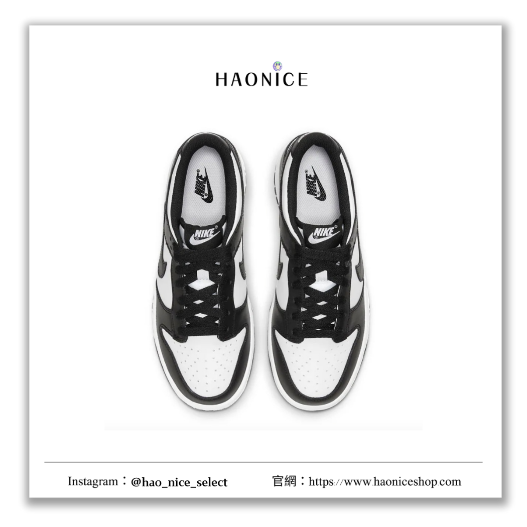 【HAO NICE童鞋】100%正品 NIKE 美國潮牌🇺🇸 DUNK LOW經典熊貓低筒兒童板鞋 球鞋